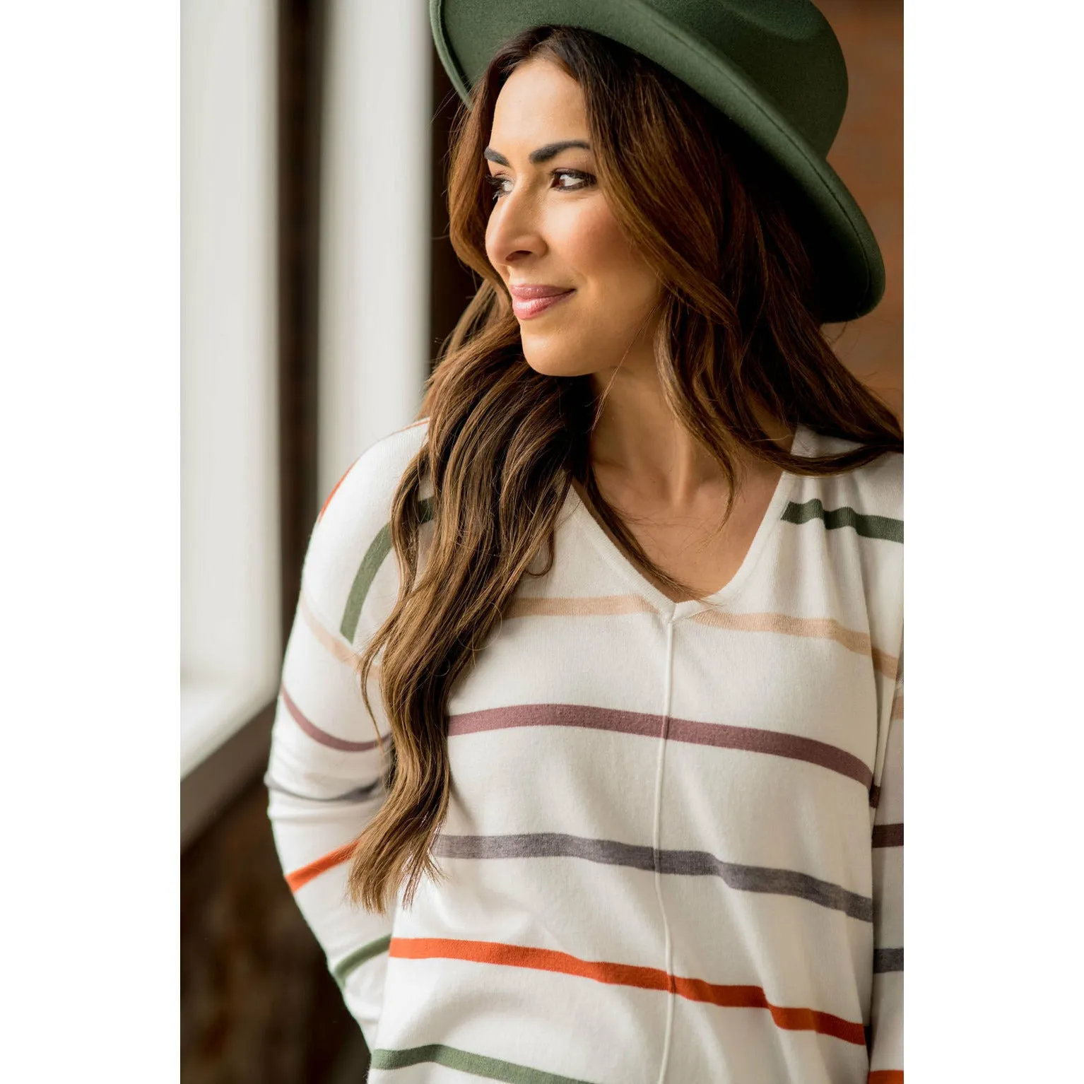 Multi Color Stripes Sweatshirt