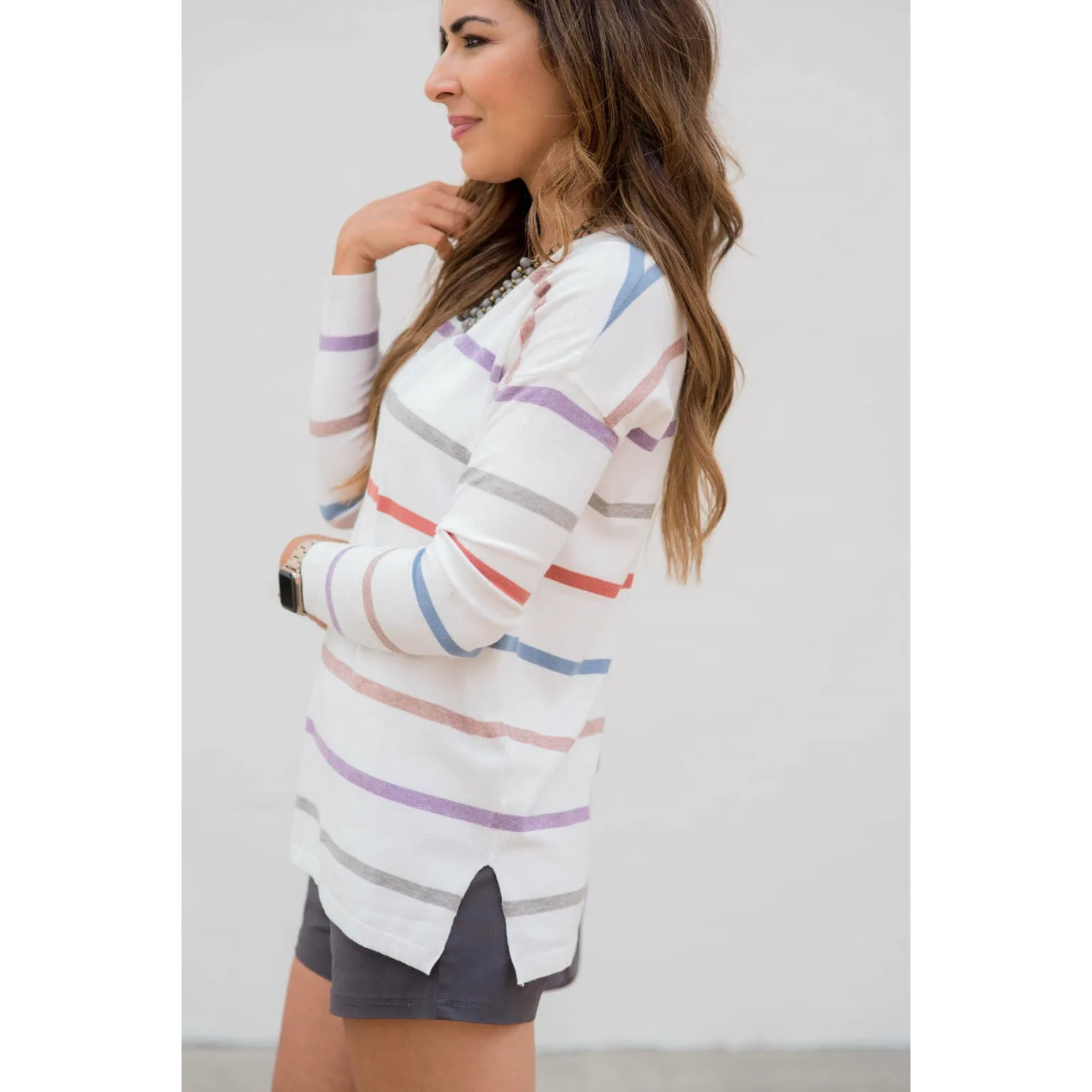 Multi Color Stripes Sweatshirt
