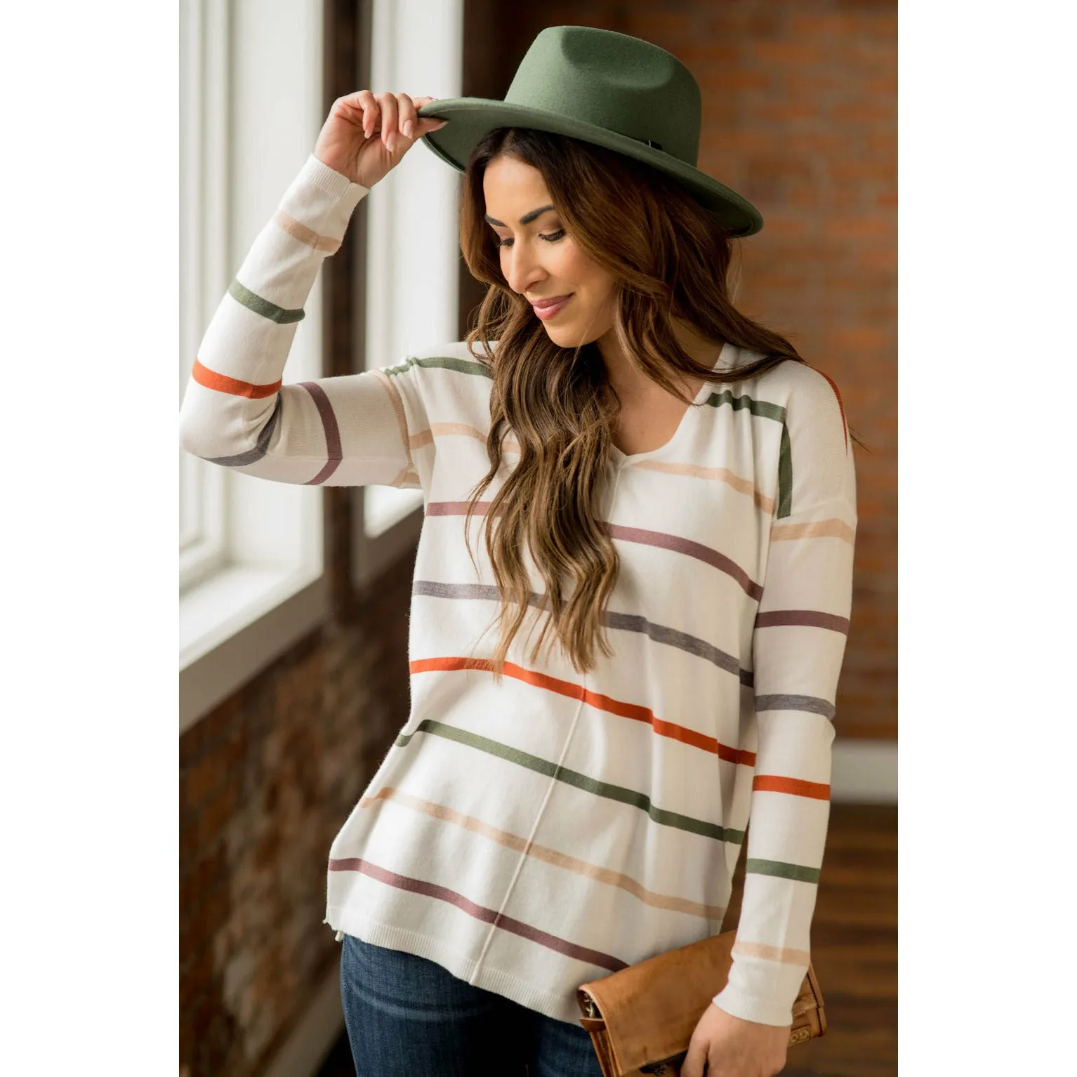 Multi Color Stripes Sweatshirt