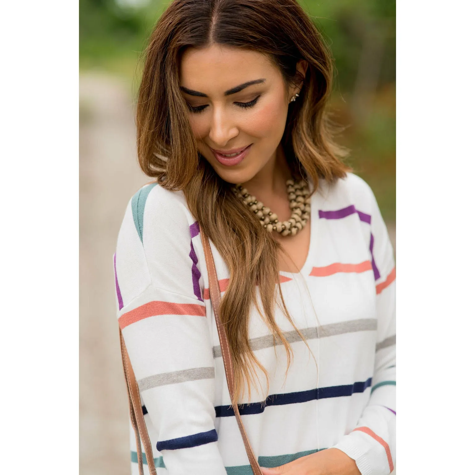 Multi Color Stripes Sweatshirt