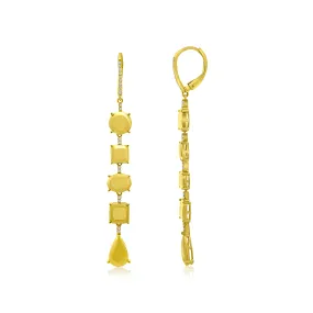 Multi Shape Gold Dangle Earrings