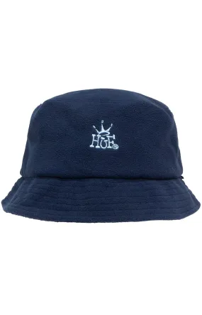 Navy Crown Fleece Bucket Hat by Huf