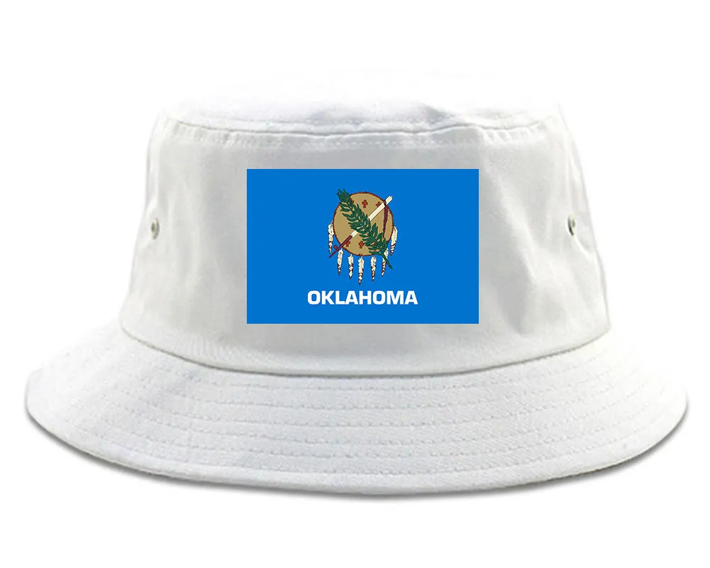 Oklahoma State Flag OK Chest Mens Bucket Hat