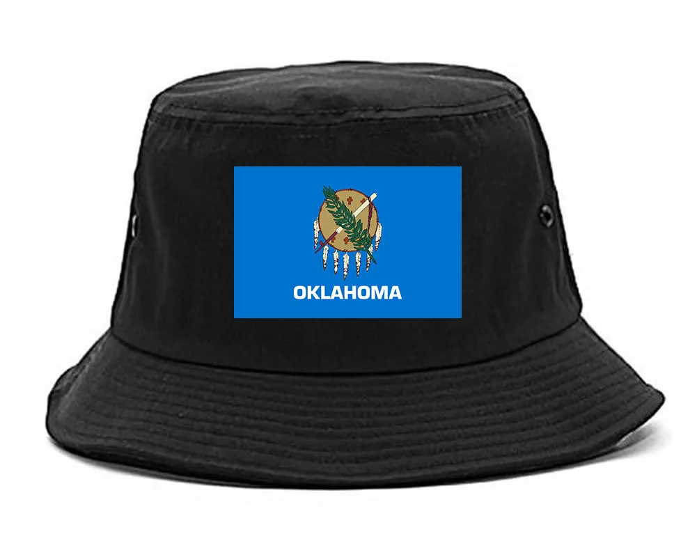 Oklahoma State Flag OK Chest Mens Bucket Hat