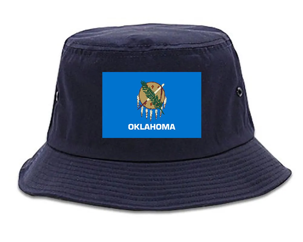 Oklahoma State Flag OK Chest Mens Bucket Hat