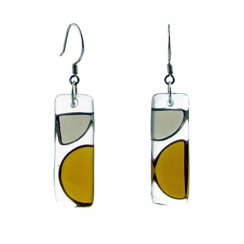Onda Glass Earrings - Red