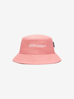 Palm Angels Girls Logo Bucket Hat in Pink