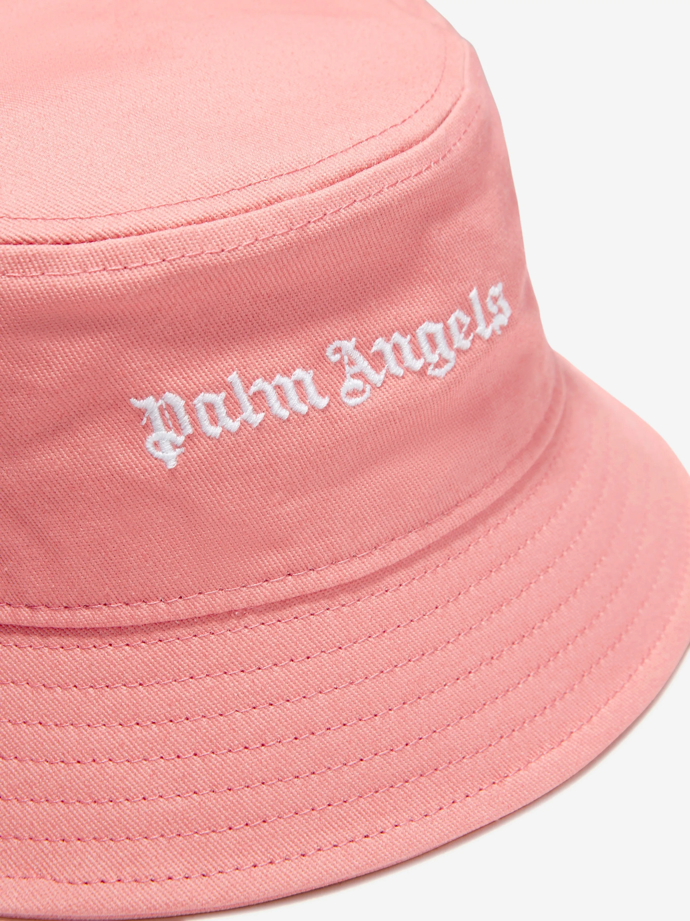Palm Angels Girls Logo Bucket Hat in Pink