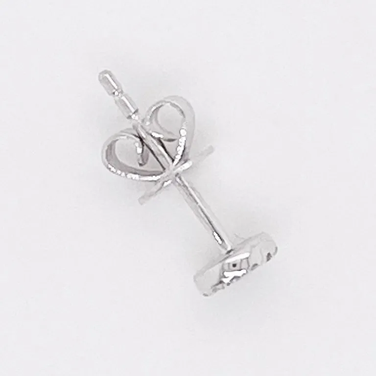 Pave Diamond Disk Stud Earrings