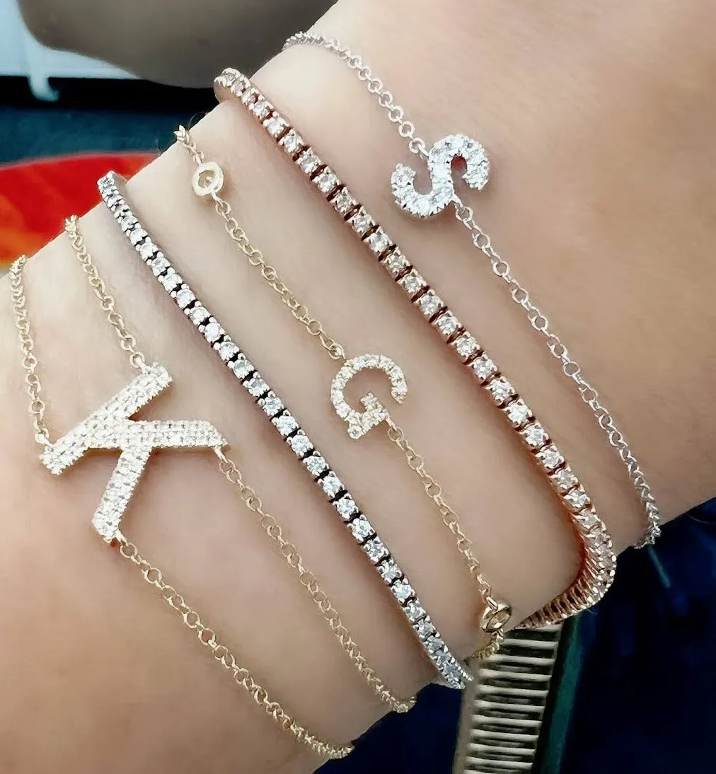 Pave Initial Bracelet