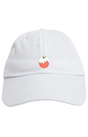 Peach Embroidered Dad Hat - Ivory