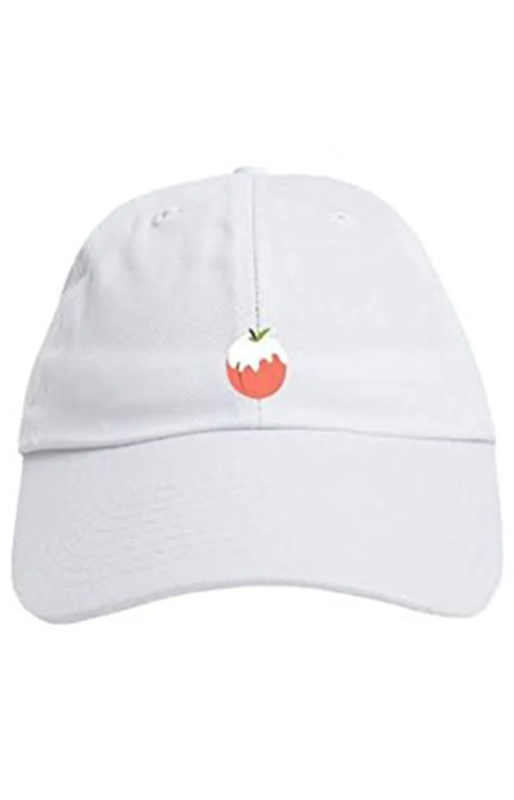 Peach Embroidered Dad Hat - Ivory