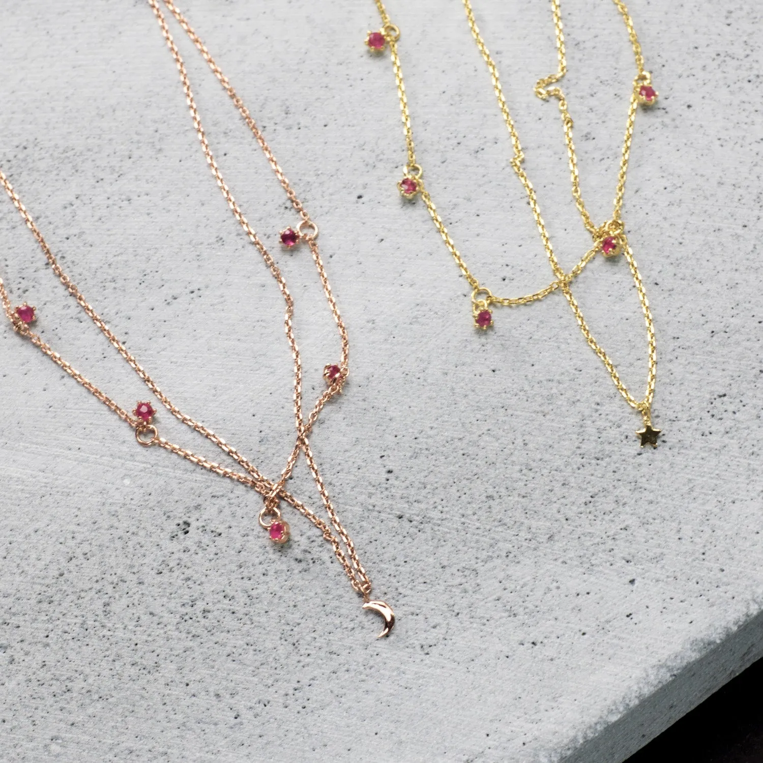 Petite solo night sky Necklace