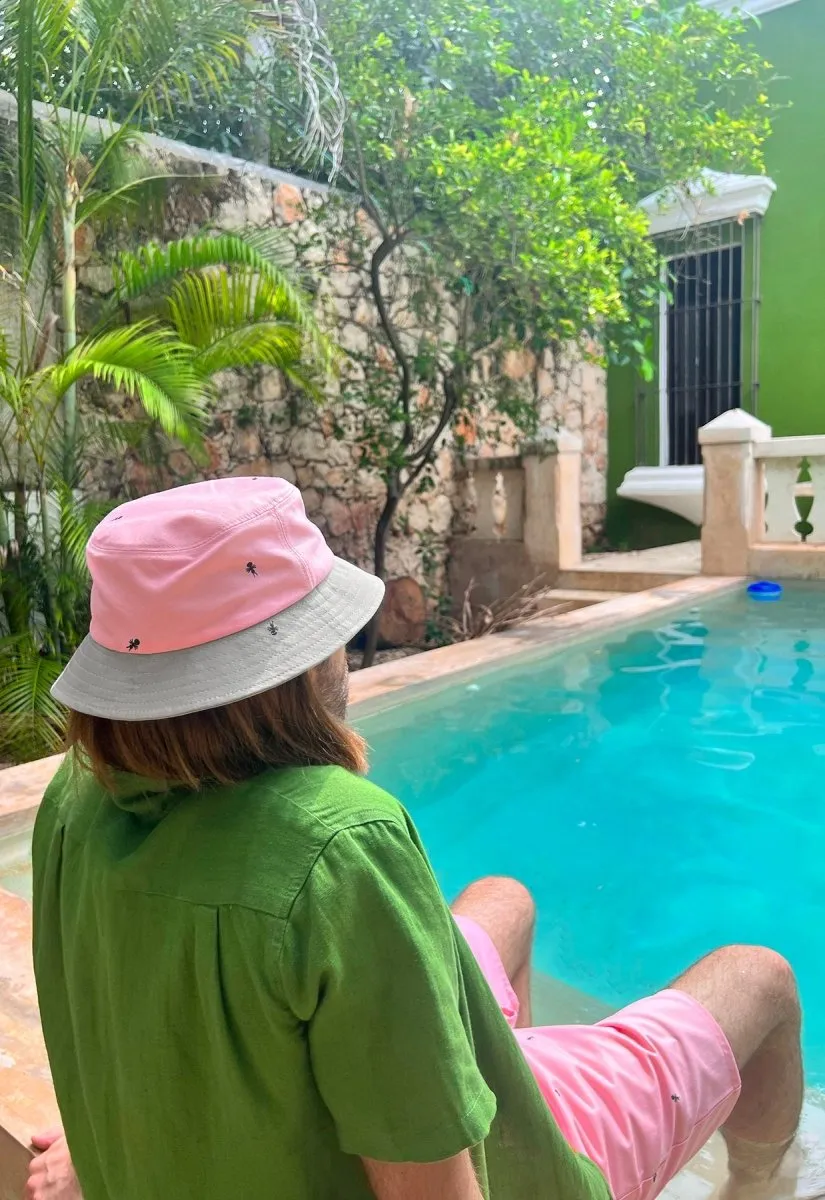 "Ants on Your Hat" bucket hat ▲Pink▼Grey