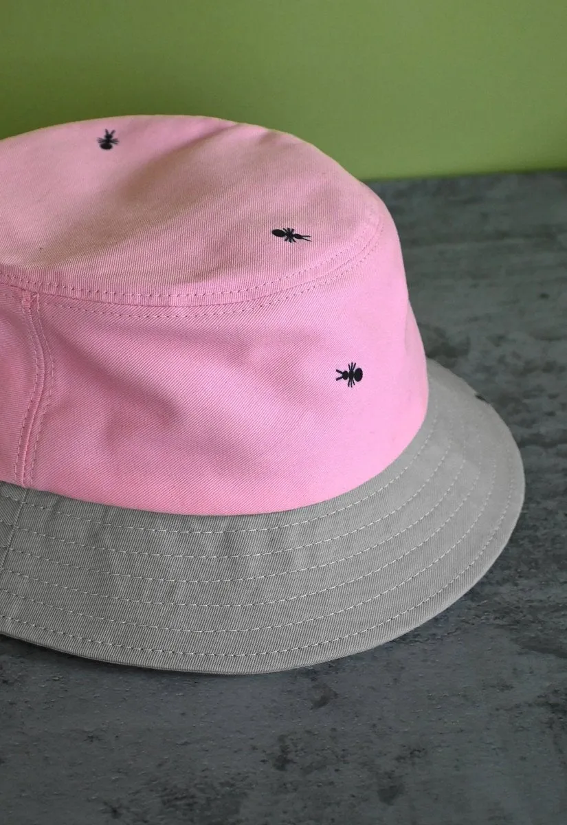 "Ants on Your Hat" bucket hat ▲Pink▼Grey