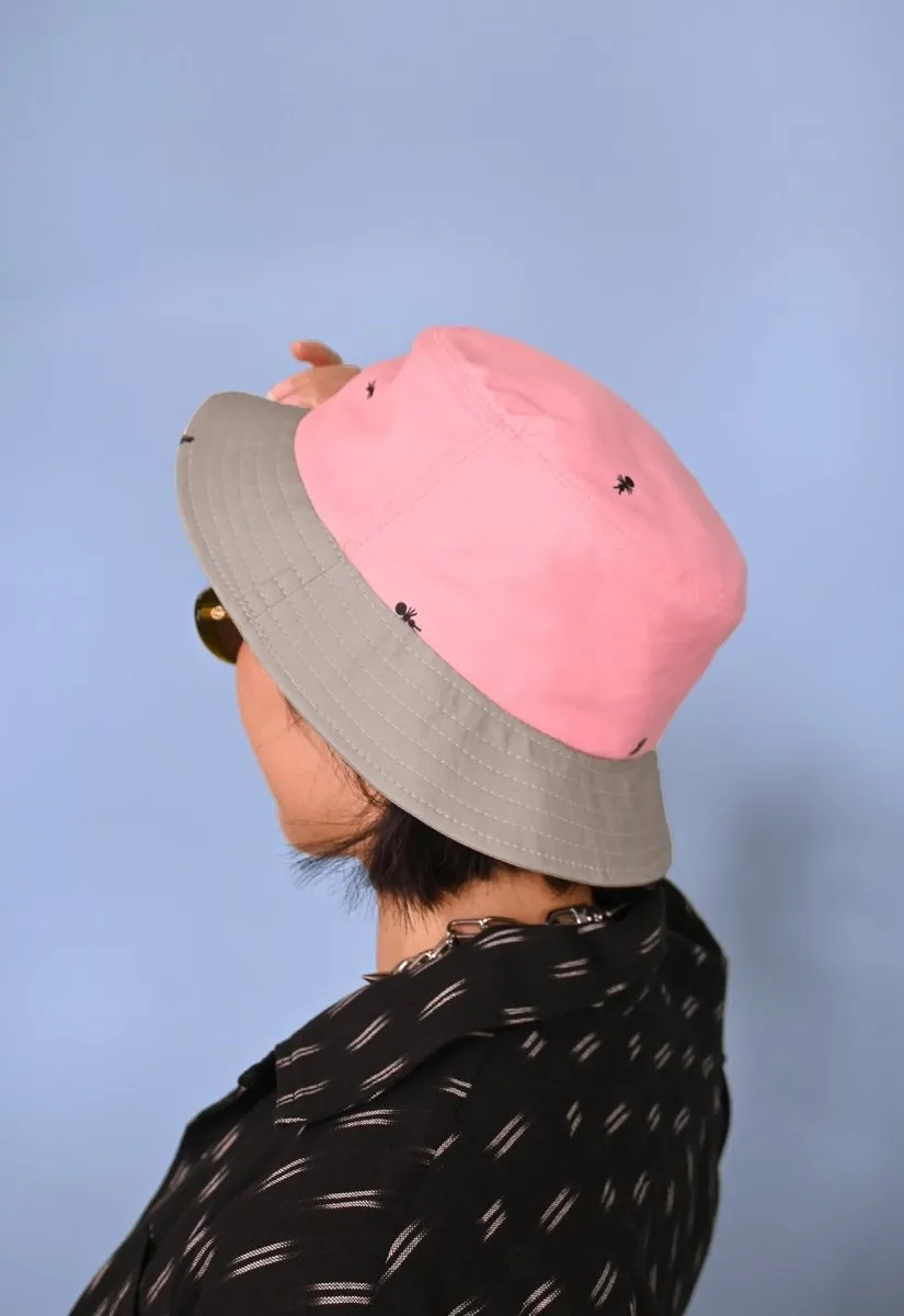 "Ants on Your Hat" bucket hat ▲Pink▼Grey