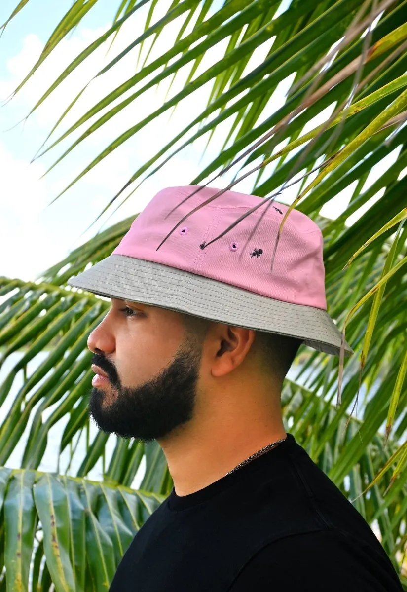 "Ants on Your Hat" bucket hat ▲Pink▼Grey