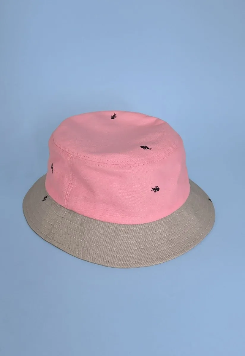 "Ants on Your Hat" bucket hat ▲Pink▼Grey
