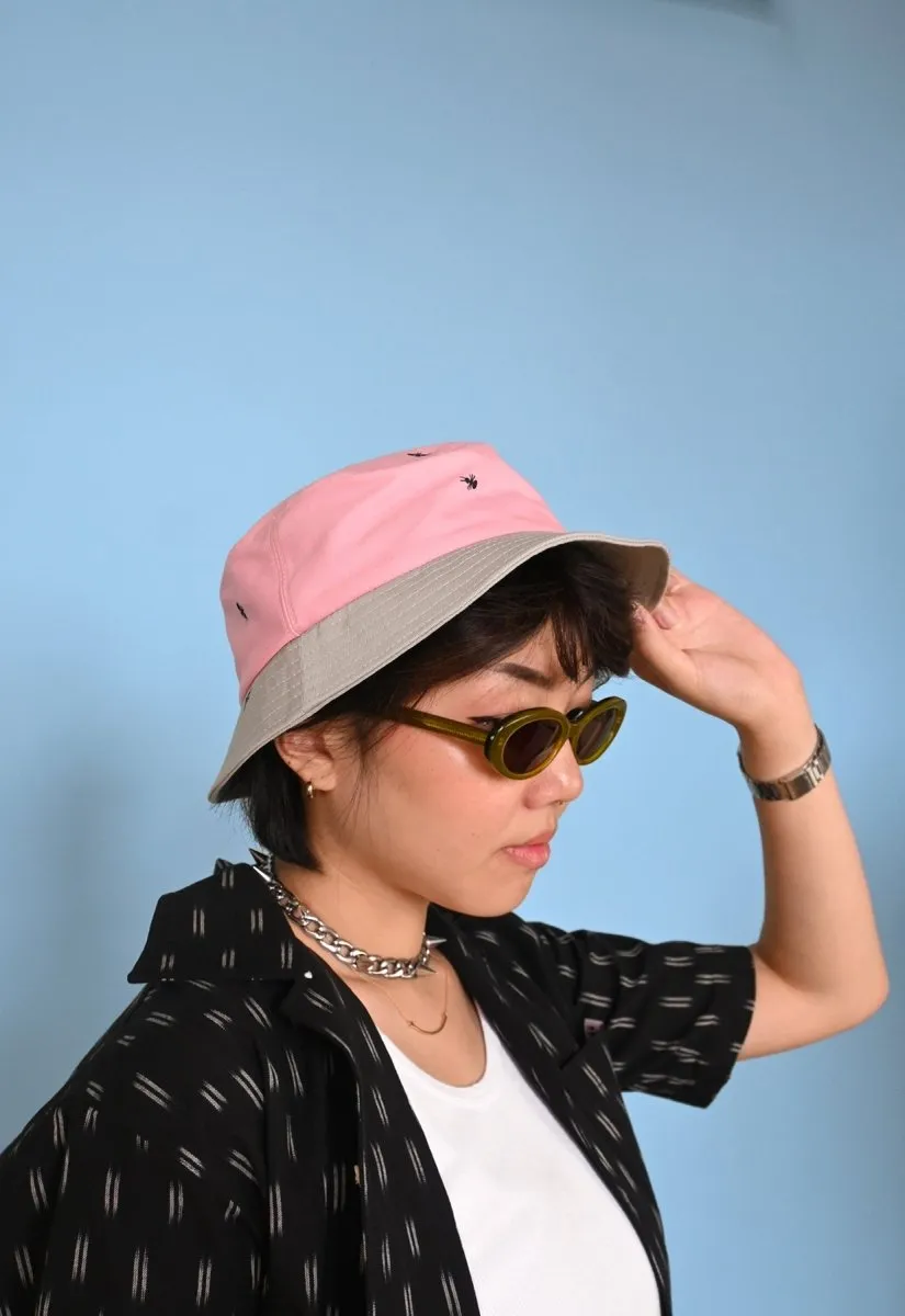 "Ants on Your Hat" bucket hat ▲Pink▼Grey