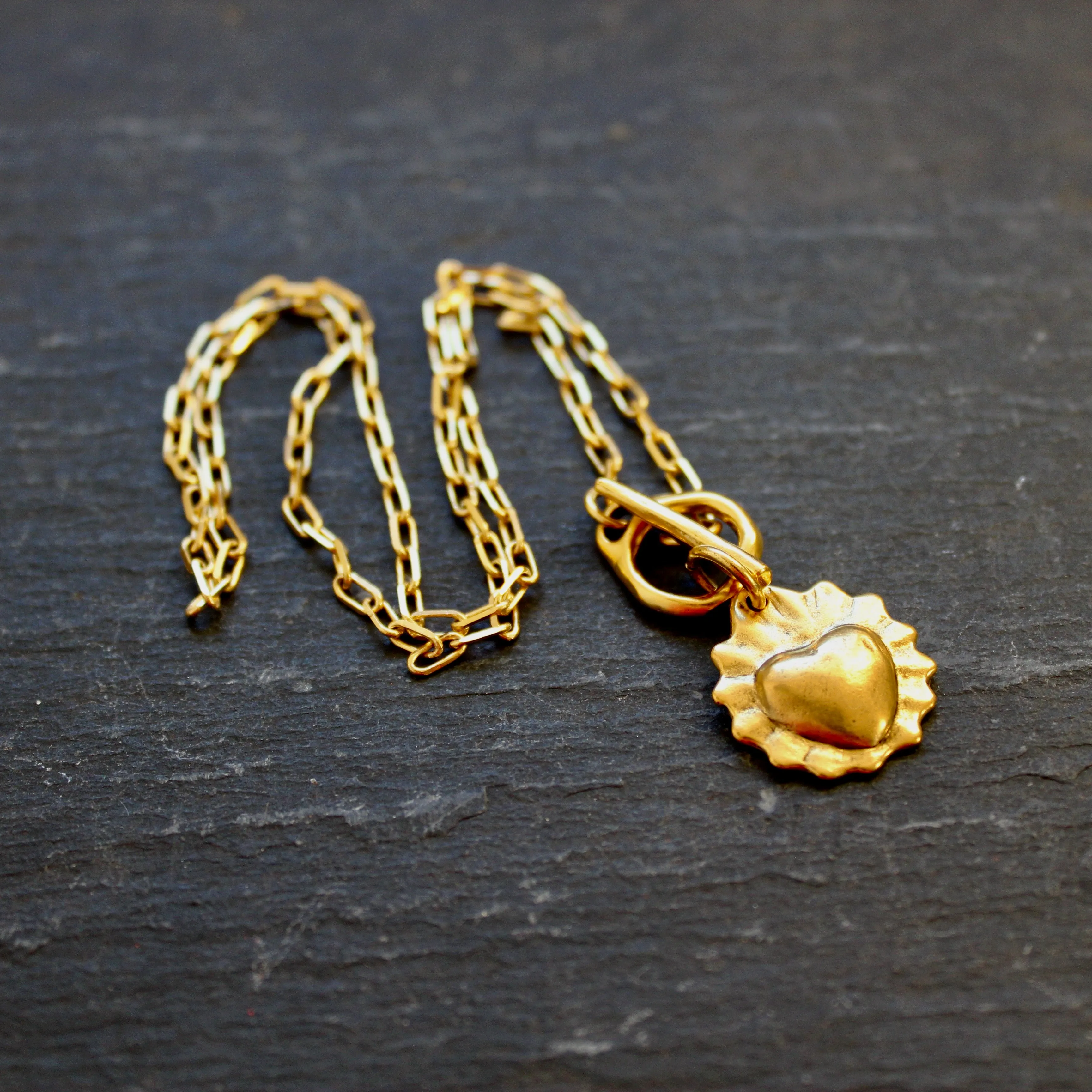 Radiant Heart Necklace in Gold Plate