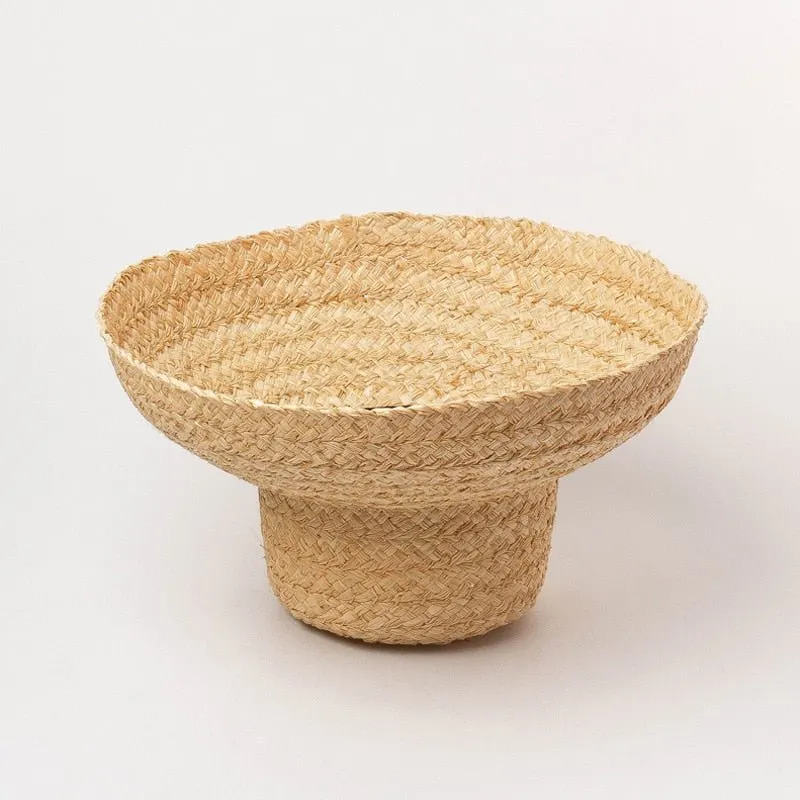 Raffia Bucket Hat With Wrap-Around Brim