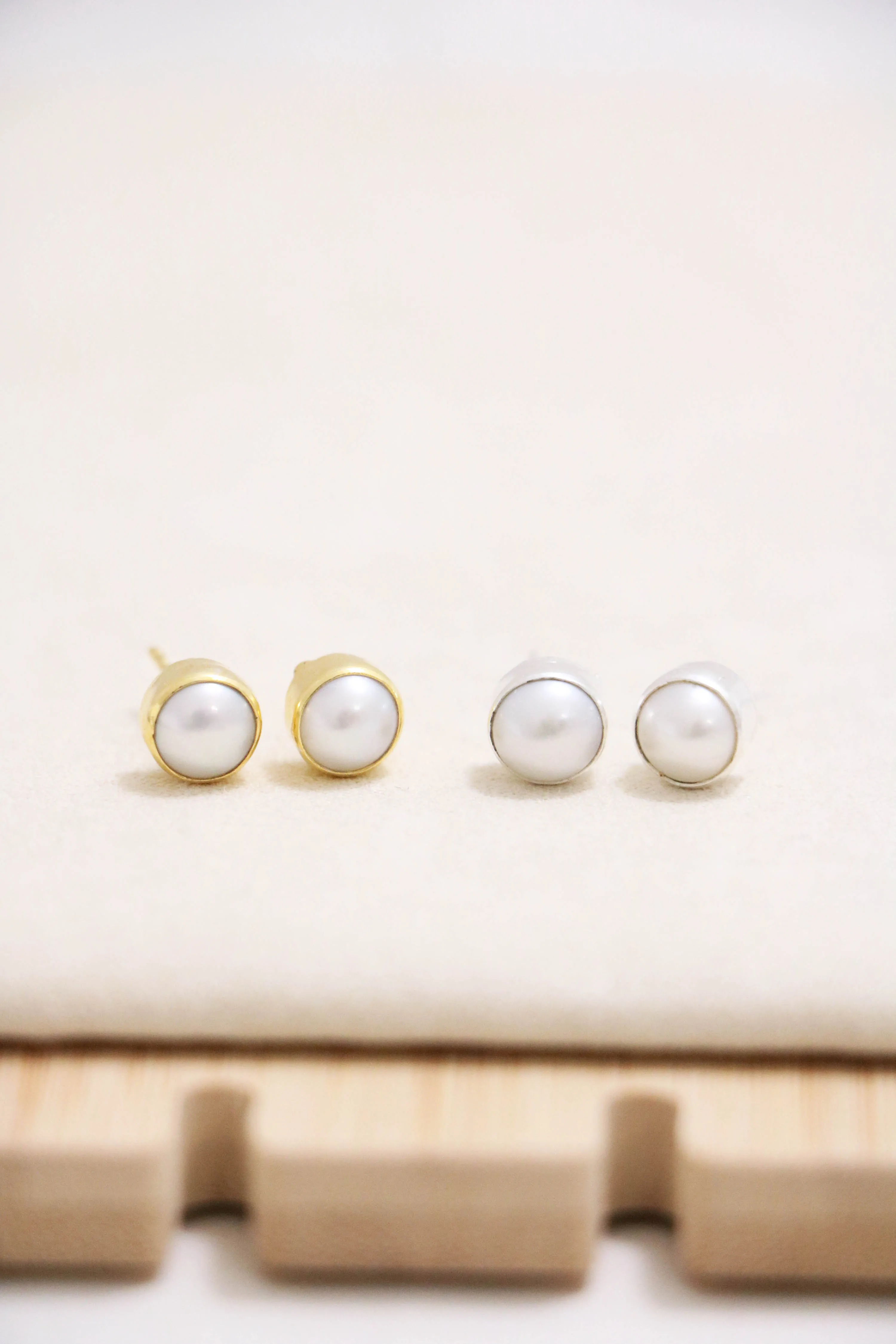 raw gemstone nugget earrings { gold }