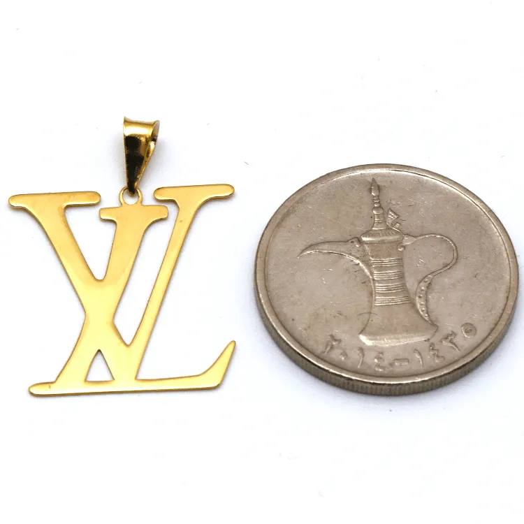 Real Gold GZLV Plain Luxury Flat Pendant 0171/3KU P 1821