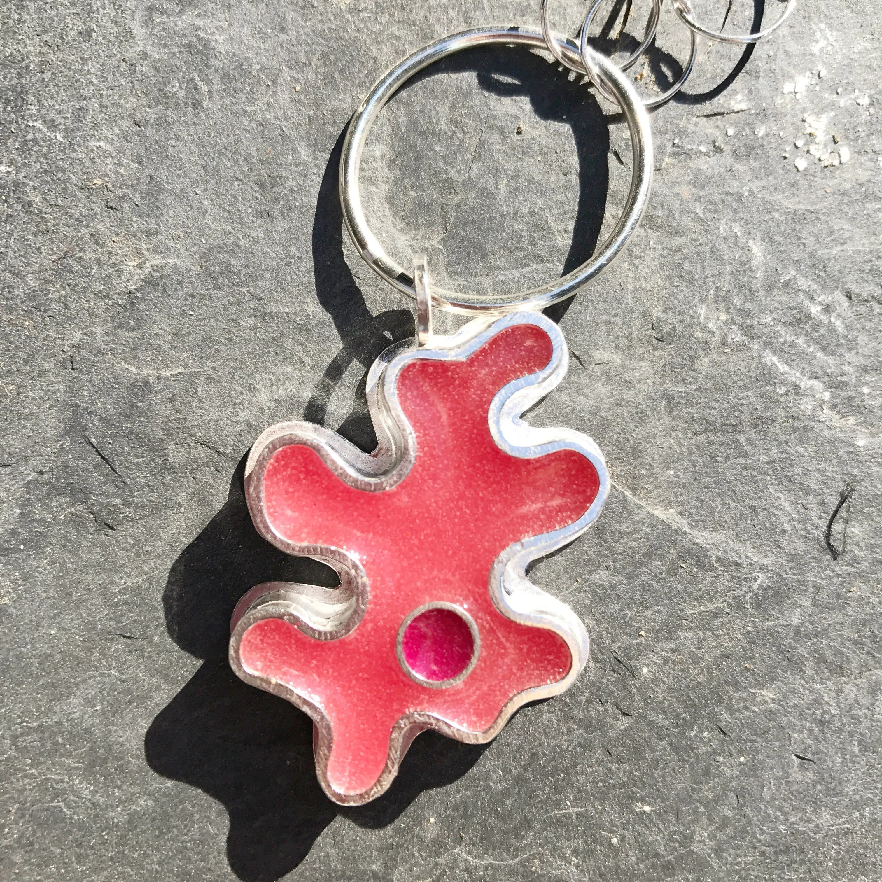Reef Ripples necklace in coral pink