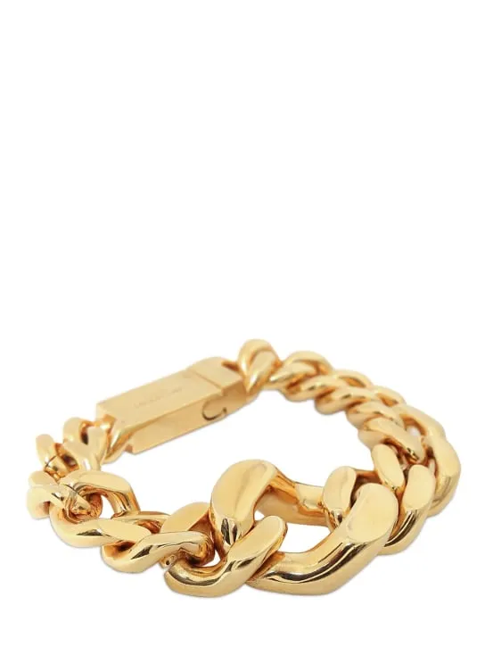 Saint Laurent   Brass oversize curb chain bracelet 