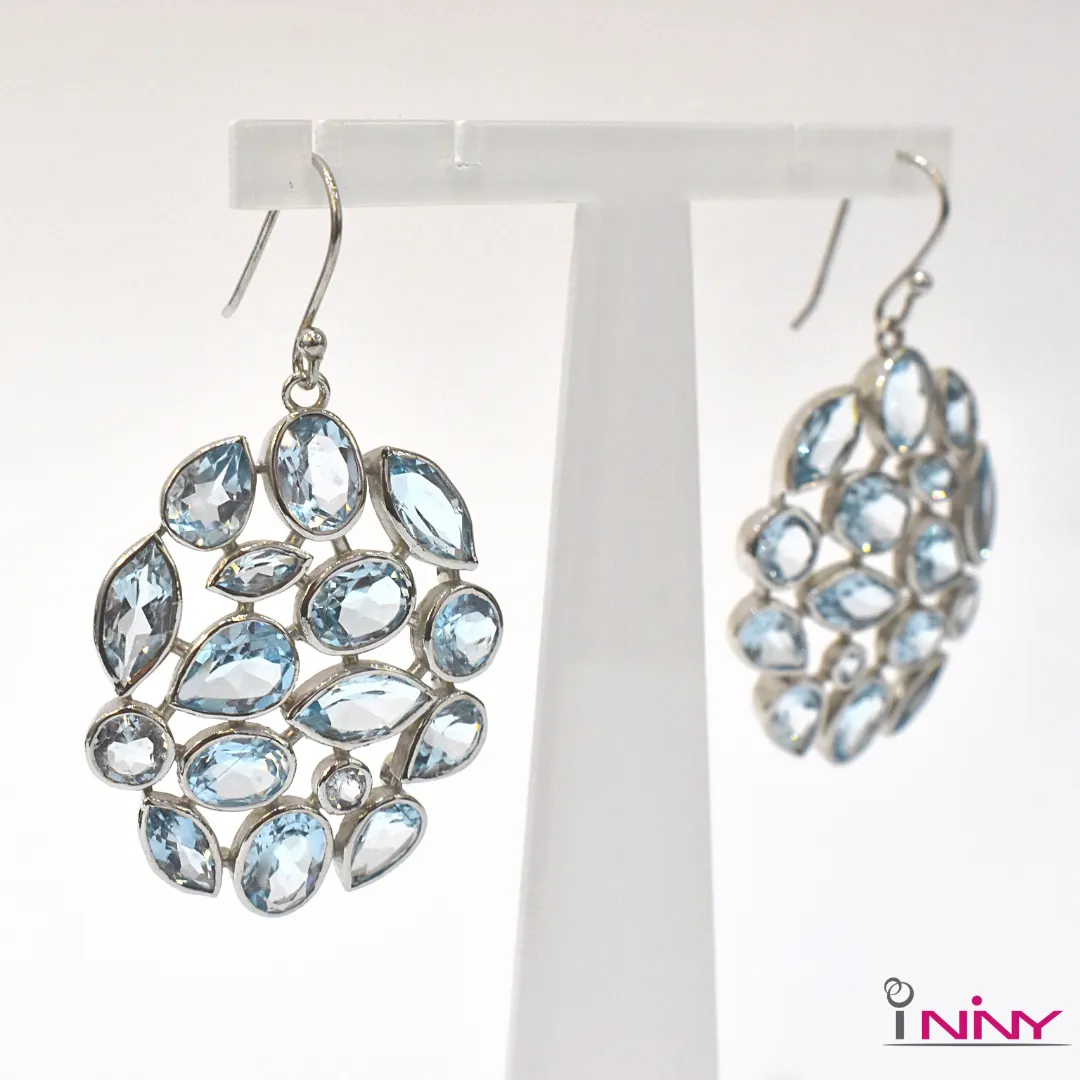 School of Blue Topaz Earrings