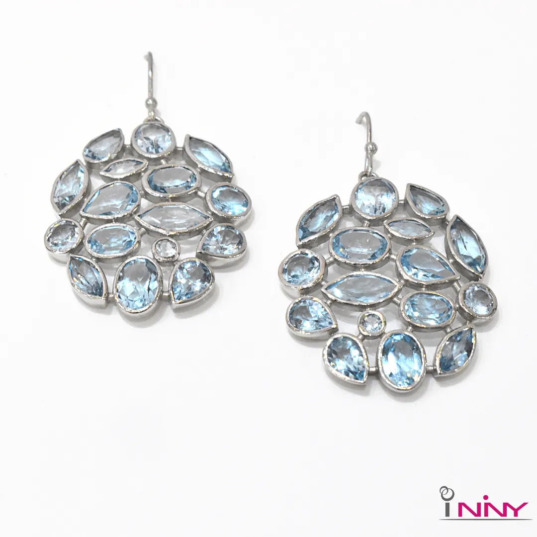 School of Blue Topaz Earrings