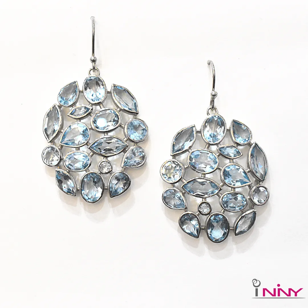 School of Blue Topaz Earrings