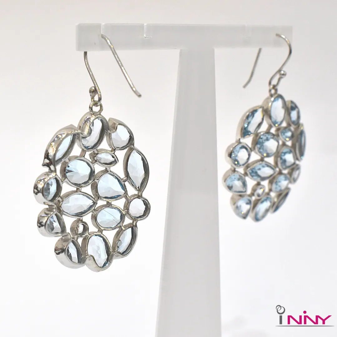 School of Blue Topaz Earrings