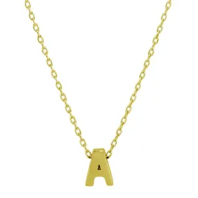 Small Initial A Necklace (Silver)