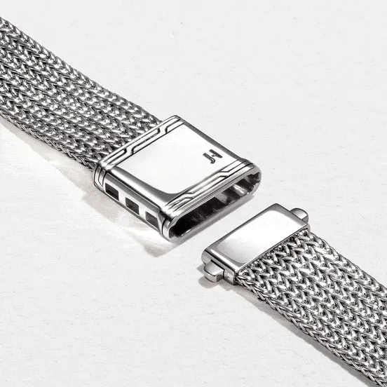 Smart Watch Strap, Sterling Silver, 18MM - WB98652