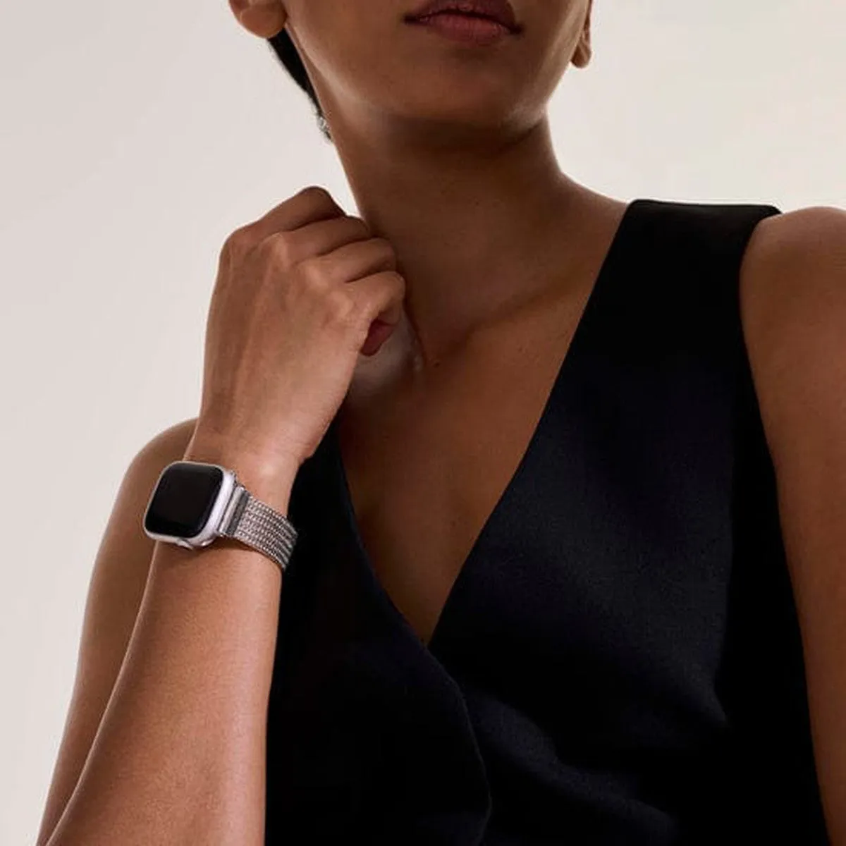 Smart Watch Strap, Sterling Silver, 18MM - WB98652