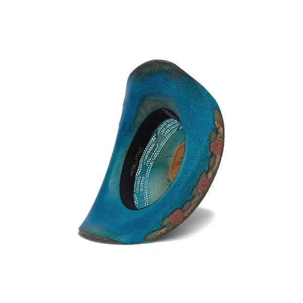 Stampede Hats - Blue Rose Straw Cowboy Hat