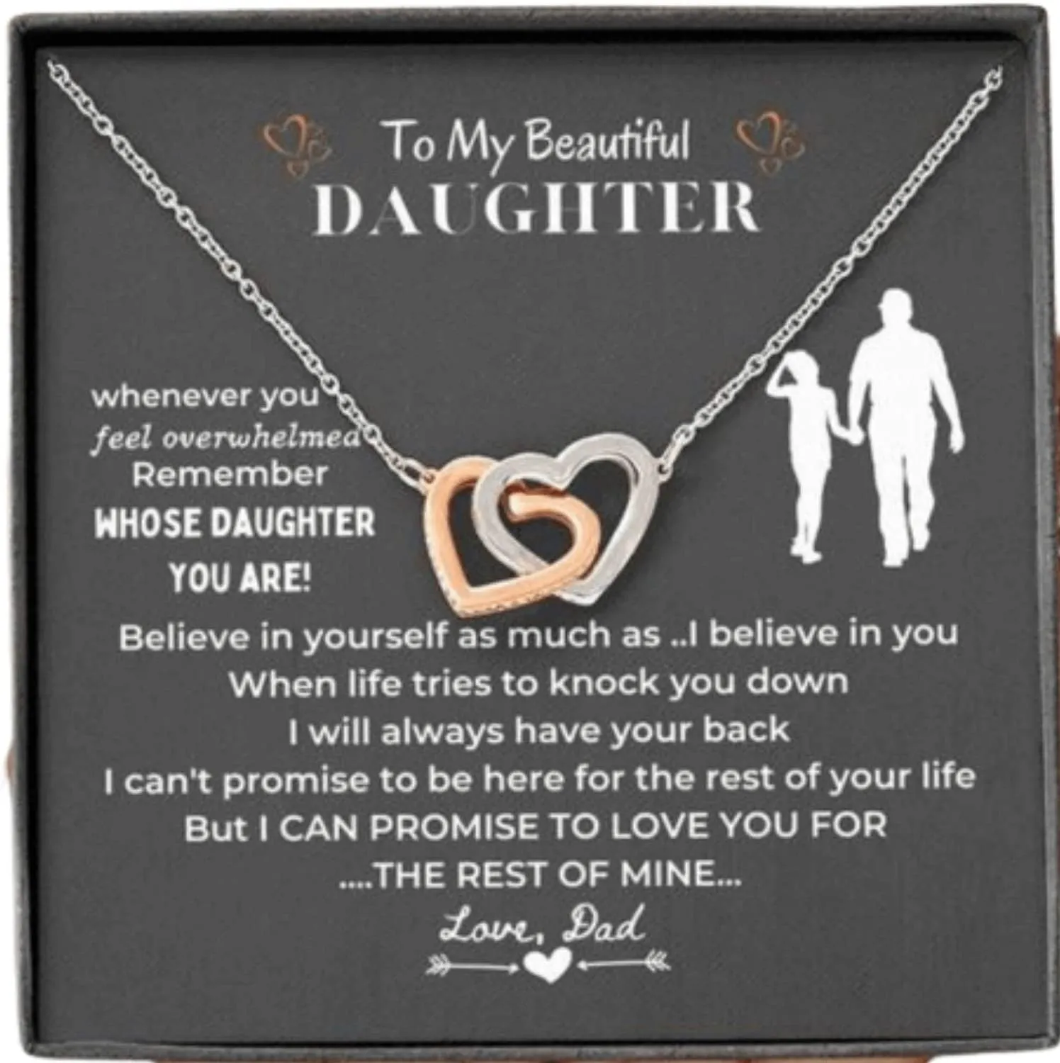 Sterling Silver Daughter Necklace, Gifts For Girls Daughter Graduation, Valentine Gifts For Daughter