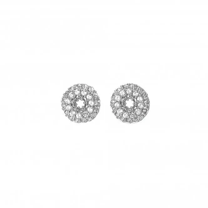 Sterling Silver White Topaz Forever Earrings DE724