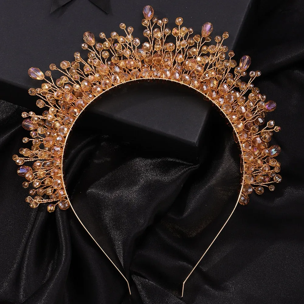 TEEK - Crystal Bejeweled Crown Headband