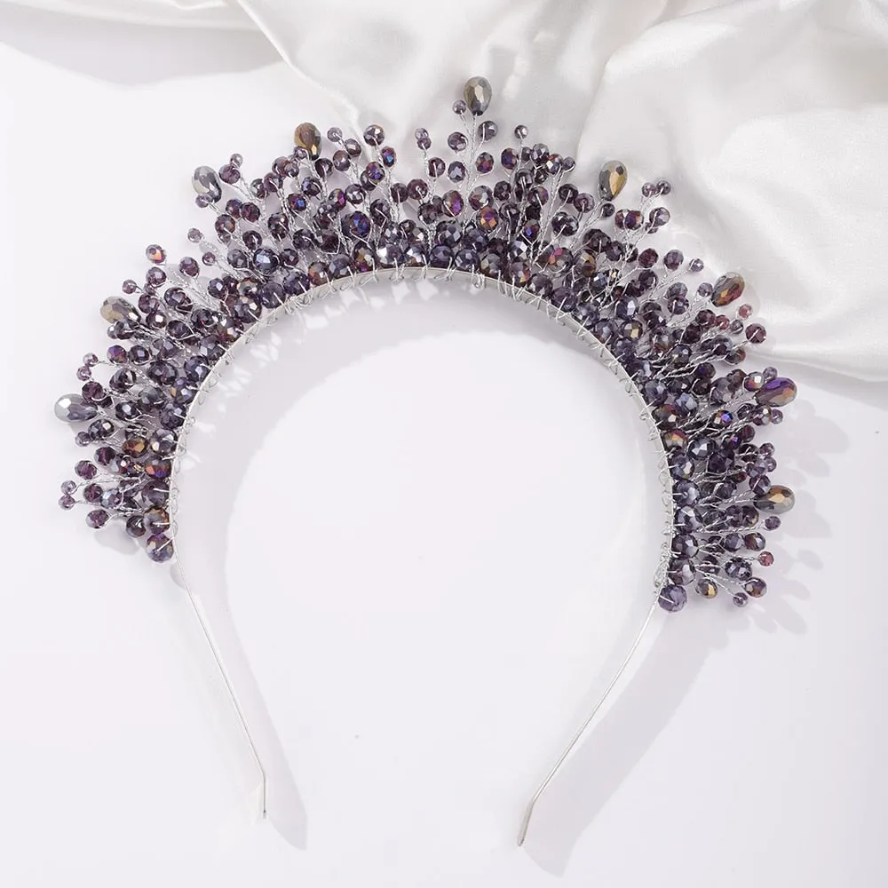 TEEK - Crystal Bejeweled Crown Headband