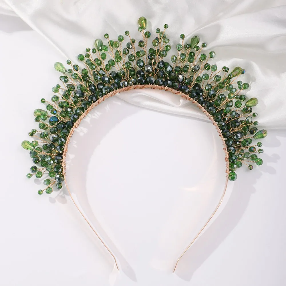 TEEK - Crystal Bejeweled Crown Headband