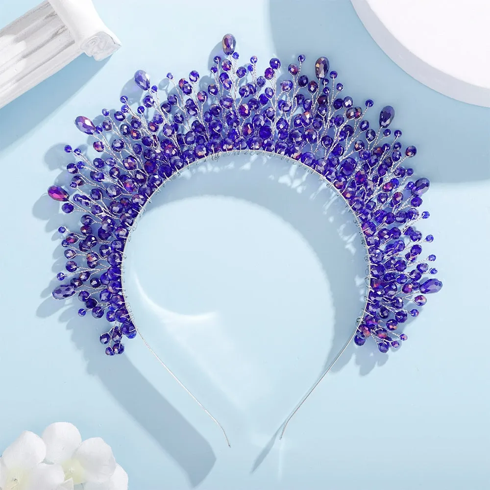 TEEK - Crystal Bejeweled Crown Headband
