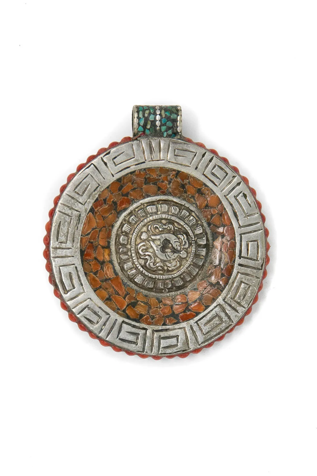 Tibetan Ornament Silver Hand Crafted Pendant