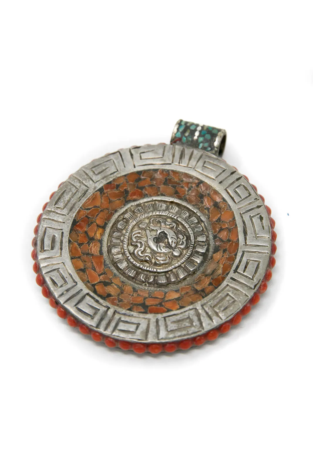 Tibetan Ornament Silver Hand Crafted Pendant
