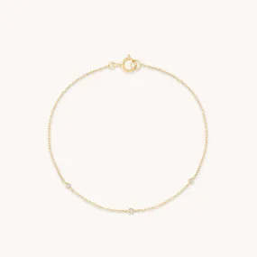 Topaz Charm Bracelet in Solid Gold