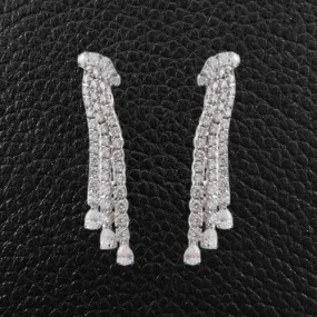 Triple Dangle Diamond Earrings