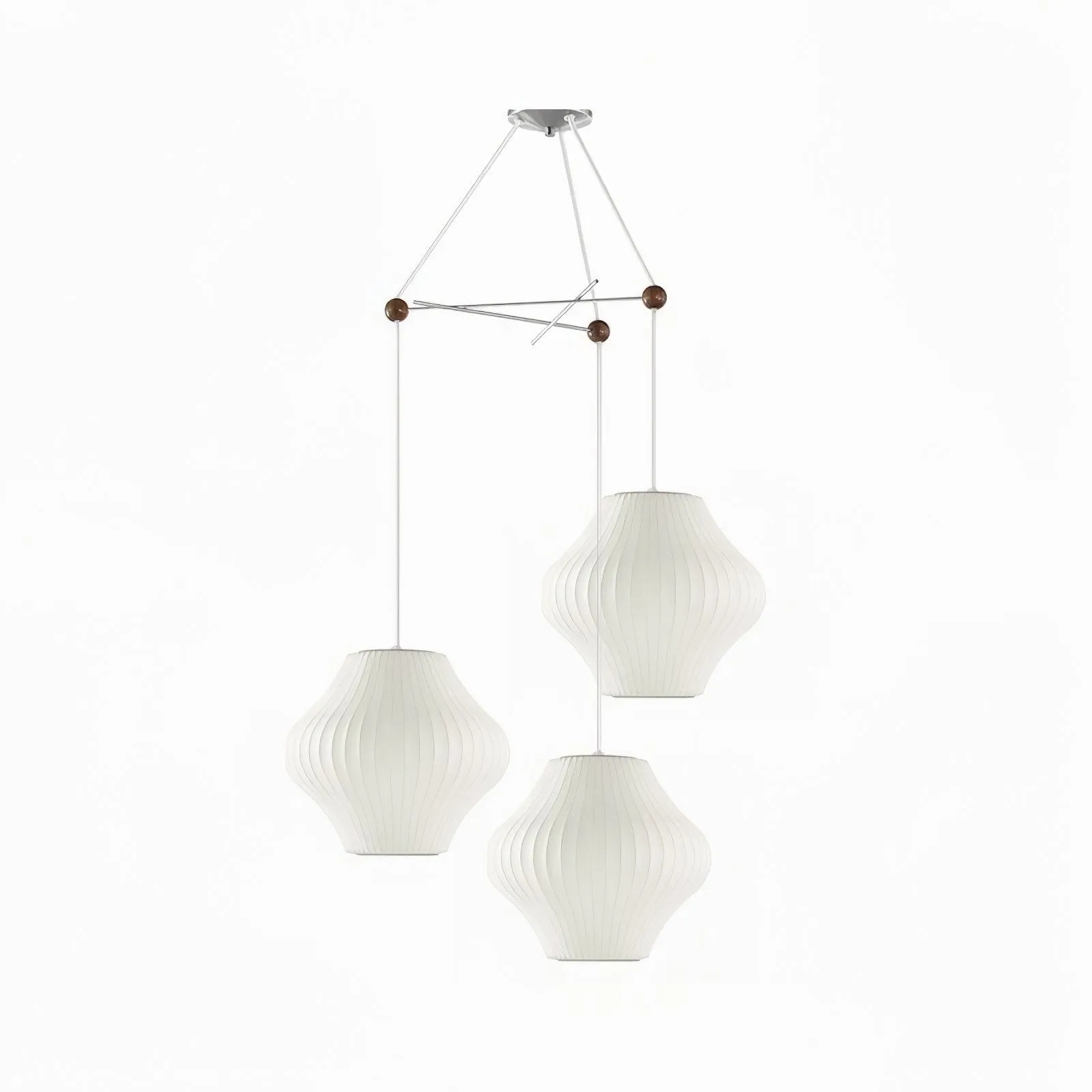 Triple Pear Bubble Pendant Lamp