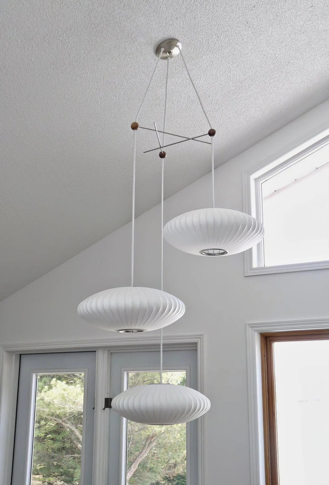 Triple Pear Bubble Pendant Lamp
