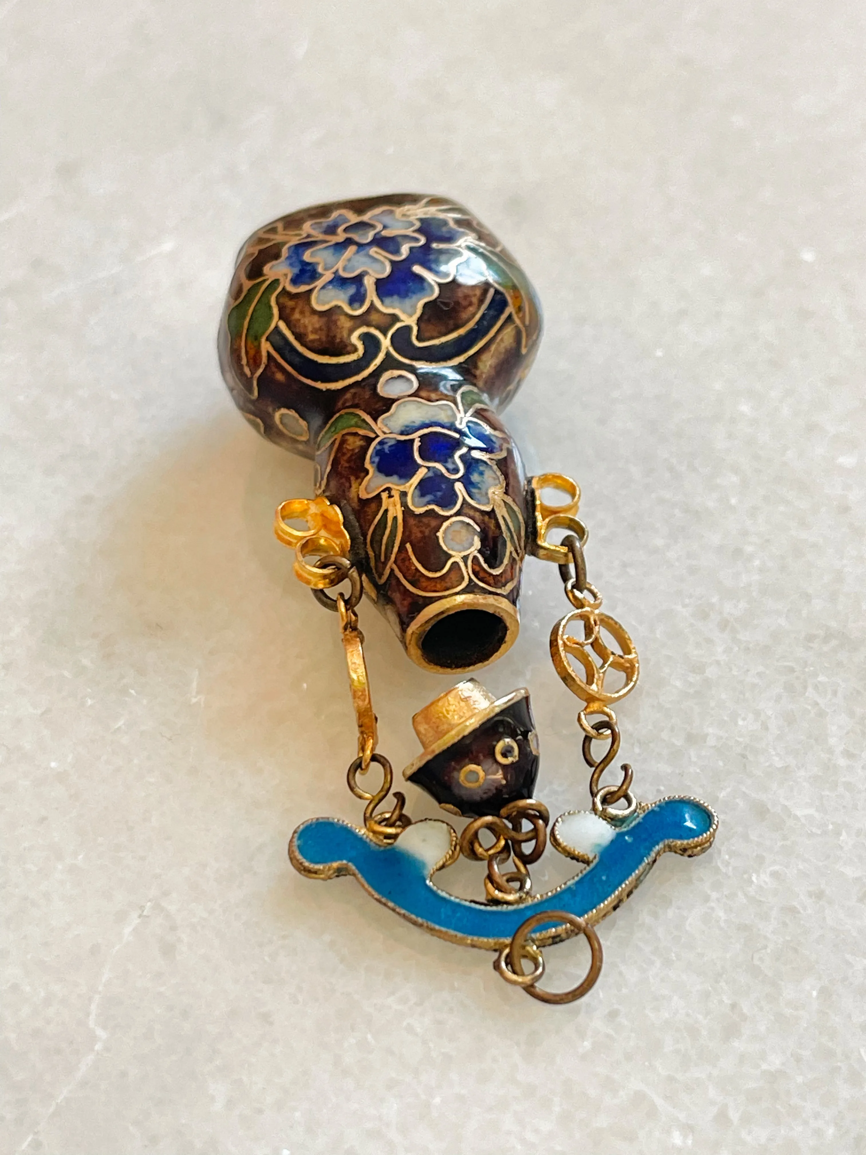 Vintage Chinese Cloisonné Vessel Pendant
